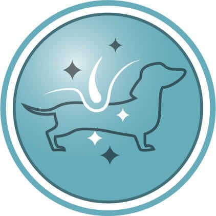 Hjelper med å holde hundens pels blank fra rot til tupp